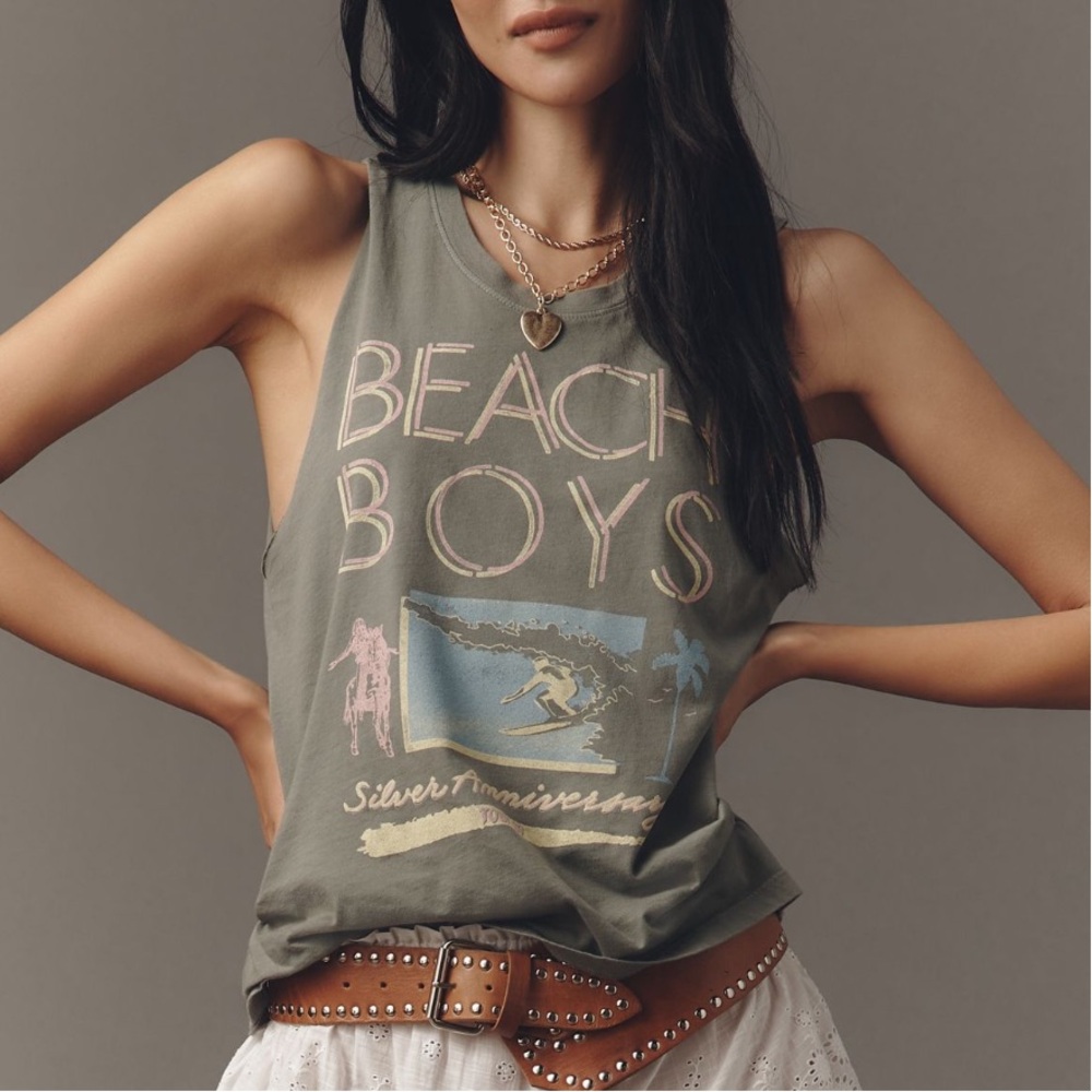 ANTHROPOLOGIE➕LETLUV Beach Boys Tank Top NWT